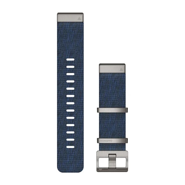 Bracelet de montre QuickFit 22 Bracelet en nylon tissé Indigo pour  fenix 7 Pro Solar Edition 