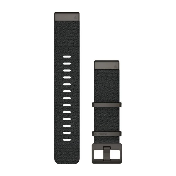 Bracelet de montre QuickFit 22 Bracelet en nylon tissé Noir chiné pour  fenix 7 Pro Solar Edition 