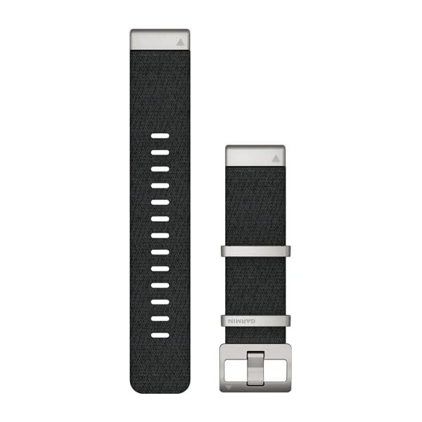 Bracelet de montre QuickFit 22 Bracelet en nylon tissé Noir pour  fenix 7 Pro Solar Edition 