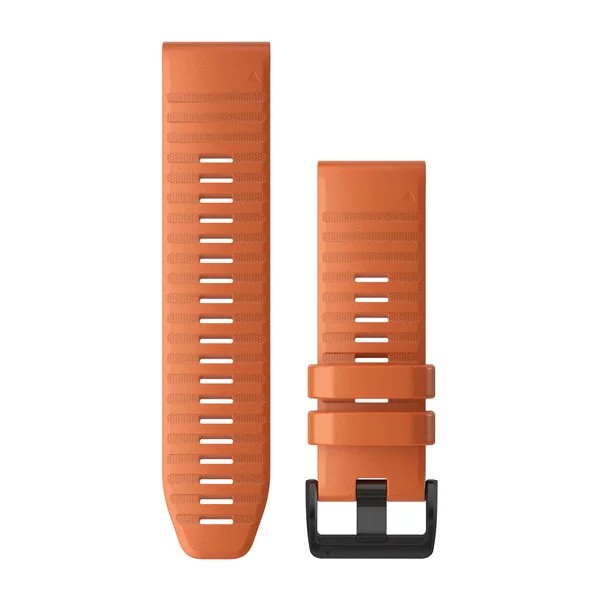 Bracelet QuickFit - 26mm Silicone orange pour  Garmin Instinct 2X Solar 