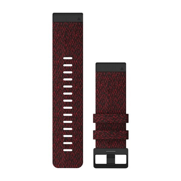Bracelet QuickFit - 26mm Nylon rouge chiné pour  Garmin Instinct 2X Solar 