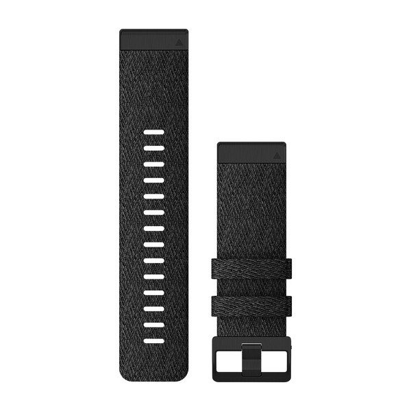 Bracelet QuickFit - 26mm Nylon noir chiné pour  Garmin Instinct 2X Solar 