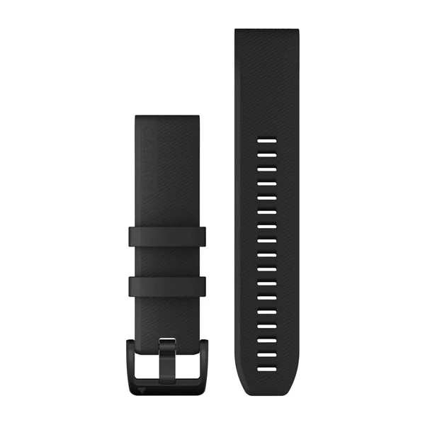 Bracelet QuickFit - 22mm Noir avec fermoir en acier inoxydable noir  pour  fenix 7 Pro Solar Edition 
