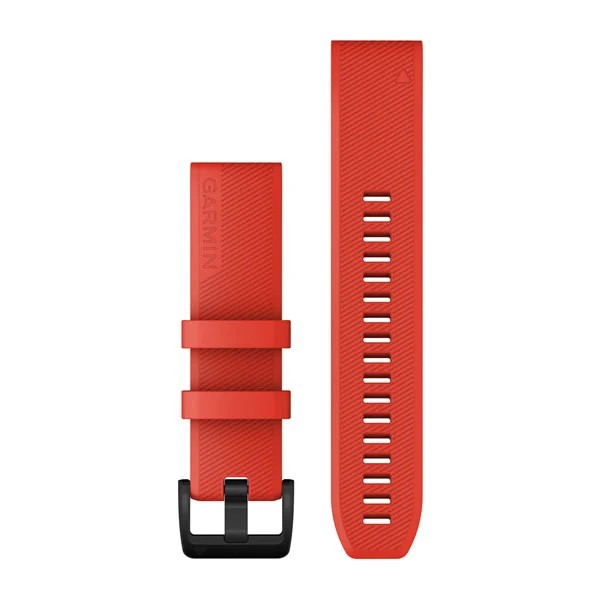 Bracelet QuickFit - 22mm Rouge vif avec fermoir en acier inoxydable noir pour  fenix 7 Pro Solar Edition 